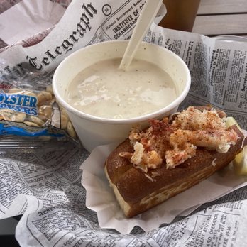 Lobster West - New England Clam Chowder, mini crab roll!!! Yummy!!! - Seafood Near Me - Coronado, California Lobster West - New England Clam Chowder, mini crab roll!!! Yummy!!! - Seafood Near Me - Coronado, California