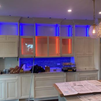 United Electric - Kitchen remodel with wifi color changing lights - Electricians Near Me