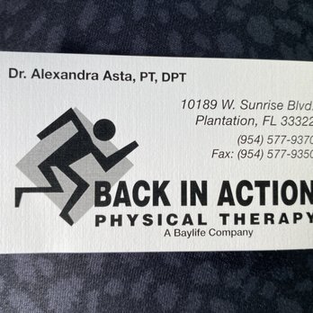Back In Action - Plantation - Sports Medicine Near Me - Plantation, Florida Back In Action - Plantation - Sports Medicine Near Me - Plantation, Florida