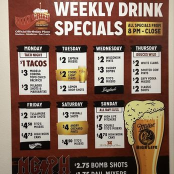 Nitty Gritty - Sun Prairie - Specials - American Near Me - Sun Prairie, Wisconsin