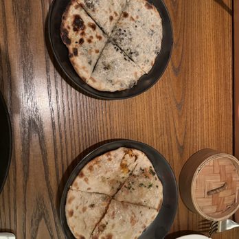 Indian Accent - Mushroom left butter chicken right - Indian Near Me - New York, New York Indian Accent - Mushroom left butter chicken right - Indian Near Me - New York, New York
