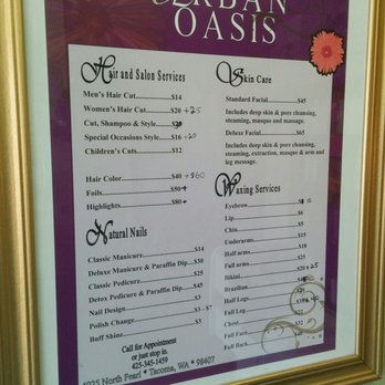 Urban Oasis Salon - Prices on 8-8-2018 - Hair Salons Near Me - Tacoma, Washington