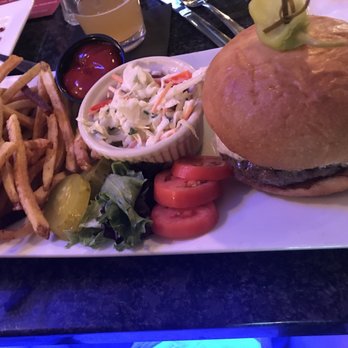 Element 41 - Burger off regular menu, great fries and slaw, burger decent, but not for $15 - Seafood Near Me - Chardon, Ohio