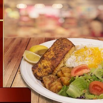 Nuristan Halal Food - Salmon fillet with rice - Butcher Near Me - Temecula, California Nuristan Halal Food - Salmon fillet with rice - Butcher Near Me - Temecula, California