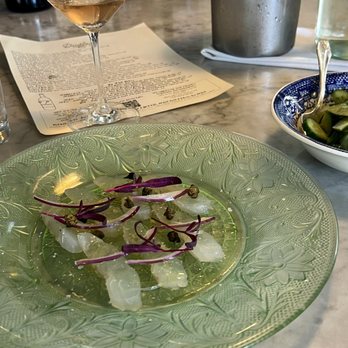 Dudley Market - Halibut Crudo - Wine Bars Near Me - Venice, California