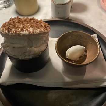 Bacchanalia - Soufflé with peaches and bay leaf gelato - New American Near Me - Atlanta, Georgia