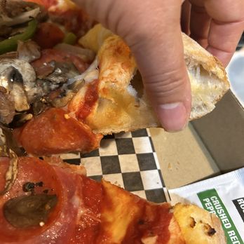 Bravo Pizza - Crust as thick as my thumb (but I ordered thin crust) - Pizza Near Me - San Francisco, California Bravo Pizza - Crust as thick as my thumb (but I ordered thin crust) - Pizza Near Me - San Francisco, California