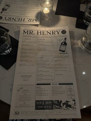 Menu photo 1 Mr. Henry Raleigh, NC