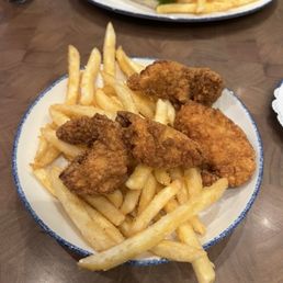 chicken fingers: golden fried chicken tenders with dipping sauce = $16