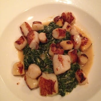 PassionFish Reston - Nantucket bay scallops with creamed spinach and side of black truffle risotto - Seafood Near Me - Reston, Virginia