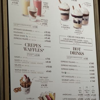Amorino - Drink menu - Desserts Near Me - Chicago, Illinois
