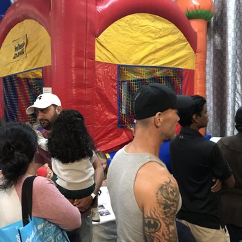 All Kids Fair - Smaller bouncy house.  Huge line. - Kids Activities Near Me - Melville, New York