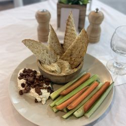 Lemon Hummus Crudité platter
