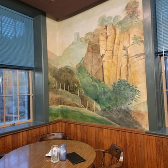Turner Hall - a table and chairs in front of a painting - American Near Me - New Ulm, Minnesota