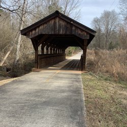 Covered bridge on the trail