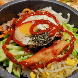 Kimchi  - Bulgogi bimbimbap...in a super hot stone bowl!