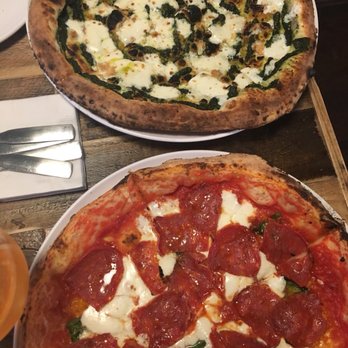 Pupatella - Diavola in the front! Pesto in the back. - Pizza Near Me - Richmond, Virginia Pupatella - Diavola in the front! Pesto in the back. - Pizza Near Me - Richmond, Virginia