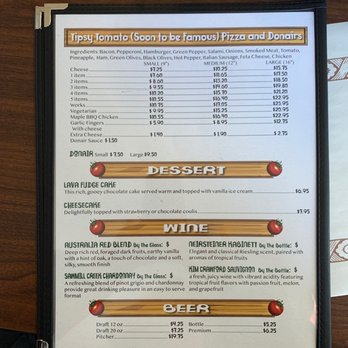 Tipsy Tomato Pizzeria & Pub - prices - Pizza Near Me - Saint John, New Brunswick