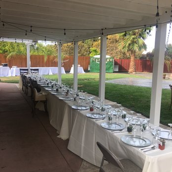 Central Valley Party - Their table cloths, chargers, tables, drink ware, and silverware - Party Equipment Rentals Near Me - Tracy, California