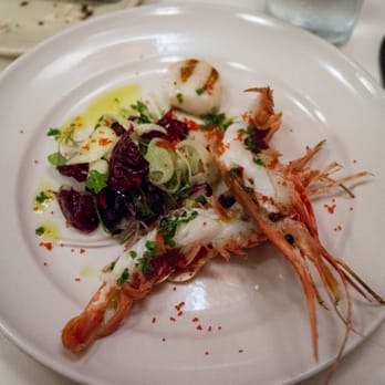 Chez Panisse - Grilled spot prawn and sea scallop w/ Meyer lemon and herb salad - my favorite course of the meal! - New American Near Me - Berkeley, California Chez Panisse - Grilled spot prawn and sea scallop w/ Meyer lemon and herb salad - my favorite course of the meal! - New American Near Me - Berkeley, California