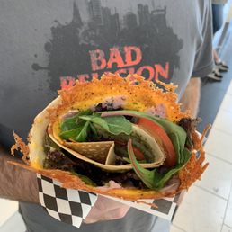 My boyfriend's hem n cheese crepe. We really enjoyed the pan seared cheese edge. My boyfriend's hem n cheese crepe. We really enjoyed the pan seared cheese edge.