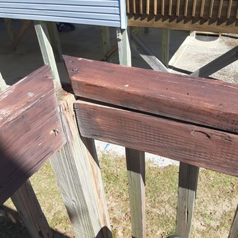 Oak Island Accommodations - Deck repair that was charged and not done. - Property Management Near Me - Oak Island, North Carolina Oak Island Accommodations - Deck repair that was charged and not done. - Property Management Near Me - Oak Island, North Carolina