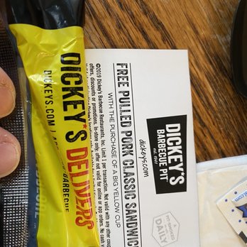 Dickey's Barbecue Pit - Remember to open the utensils pack because you might have something useful. - Barbeque Near Me - Hilliard, Ohio