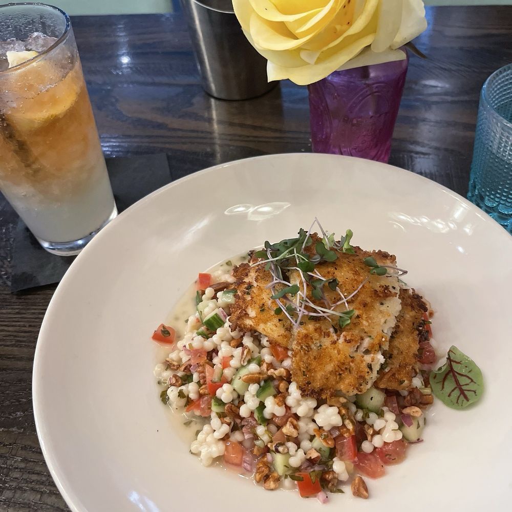 Herb Crusted Rainbow Trout with couscous. Herb Crusted Rainbow Trout with couscous.