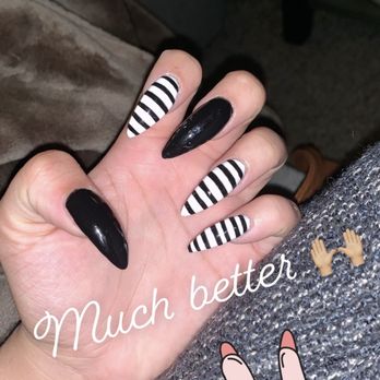 Perfect Nail Bar - Black and white gel by: Lori - Nail Salons Near Me - Bedford, Texas Perfect Nail Bar - Black and white gel by: Lori - Nail Salons Near Me - Bedford, Texas