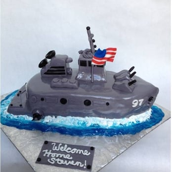 Cupcakery - Navy Destroyer Custom Cake - Desserts Near Me Cupcakery - Navy Destroyer Custom Cake - Desserts Near Me