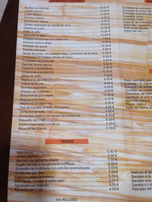 Menu photo 5 El Caldero Collado Villalba, M