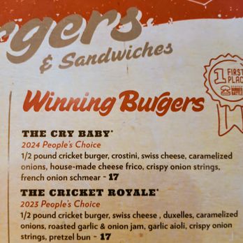 Cherry Cricket - Littleton - Cry Baby, our HUGE burger meal - New American Near Me - Littleton, Colorado Cherry Cricket - Littleton - Cry Baby, our HUGE burger meal - New American Near Me - Littleton, Colorado