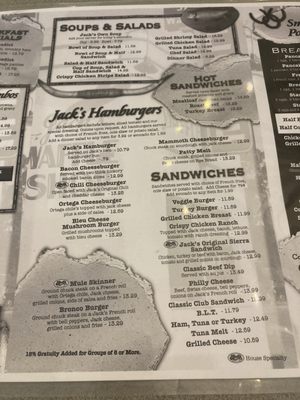 Menu photo 3 Jack's Restaurant & Bakery Bishop, CA