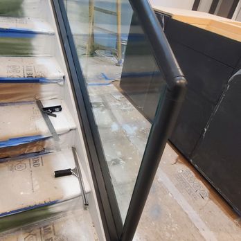 Auna Iron Works - Glass railing with black flat frames - Fences & Gates Near Me - San Diego, California Auna Iron Works - Glass railing with black flat frames - Fences & Gates Near Me - San Diego, California