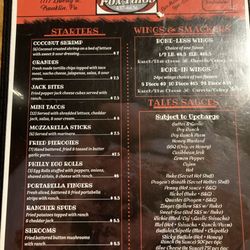 Fox Tales Pub - Menu
