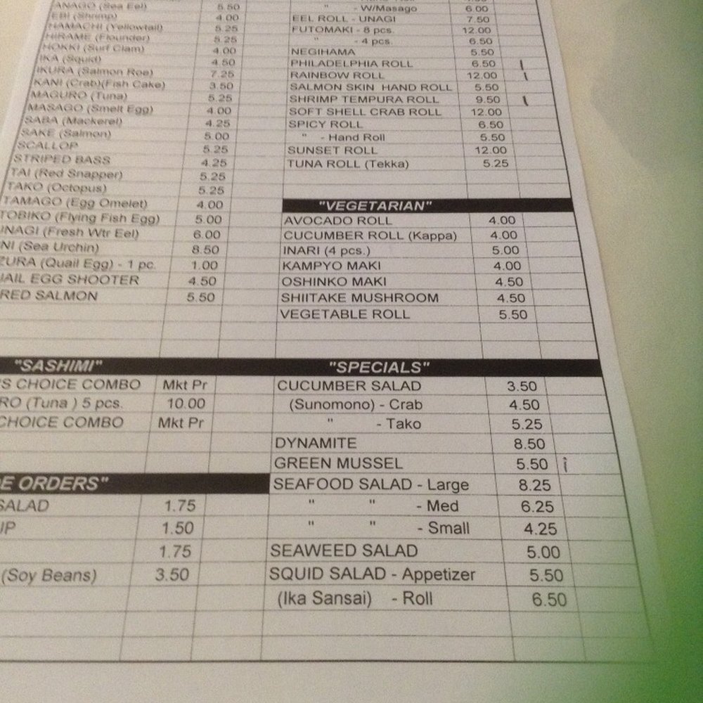 Yamato - Small sushi menu - Japanese Near Me - Tucson, Arizona Yamato - Small sushi menu - Japanese Near Me - Tucson, Arizona