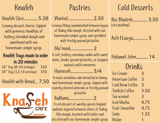 Menu photo 7 Knafeh Cafe Anaheim, CA