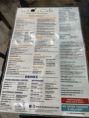 Menu photo 1 Nuno's Cafe Orlando, FL