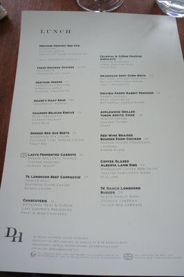 Menu photo 7 Deane House Calgary, AB Menu photo 7 Deane House Calgary, AB