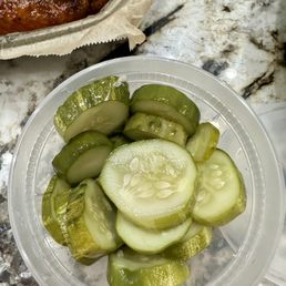 Homemade dill pickles