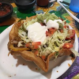 Shrimp Fajita Taco Salad