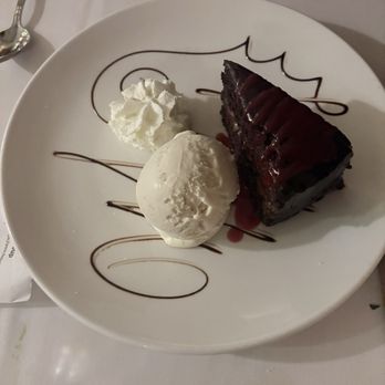 Pane E Vino - Chocolate Mousse Cake with whipped cream and vanilla ice cream - Italian Near Me - Providence, Rhode Island