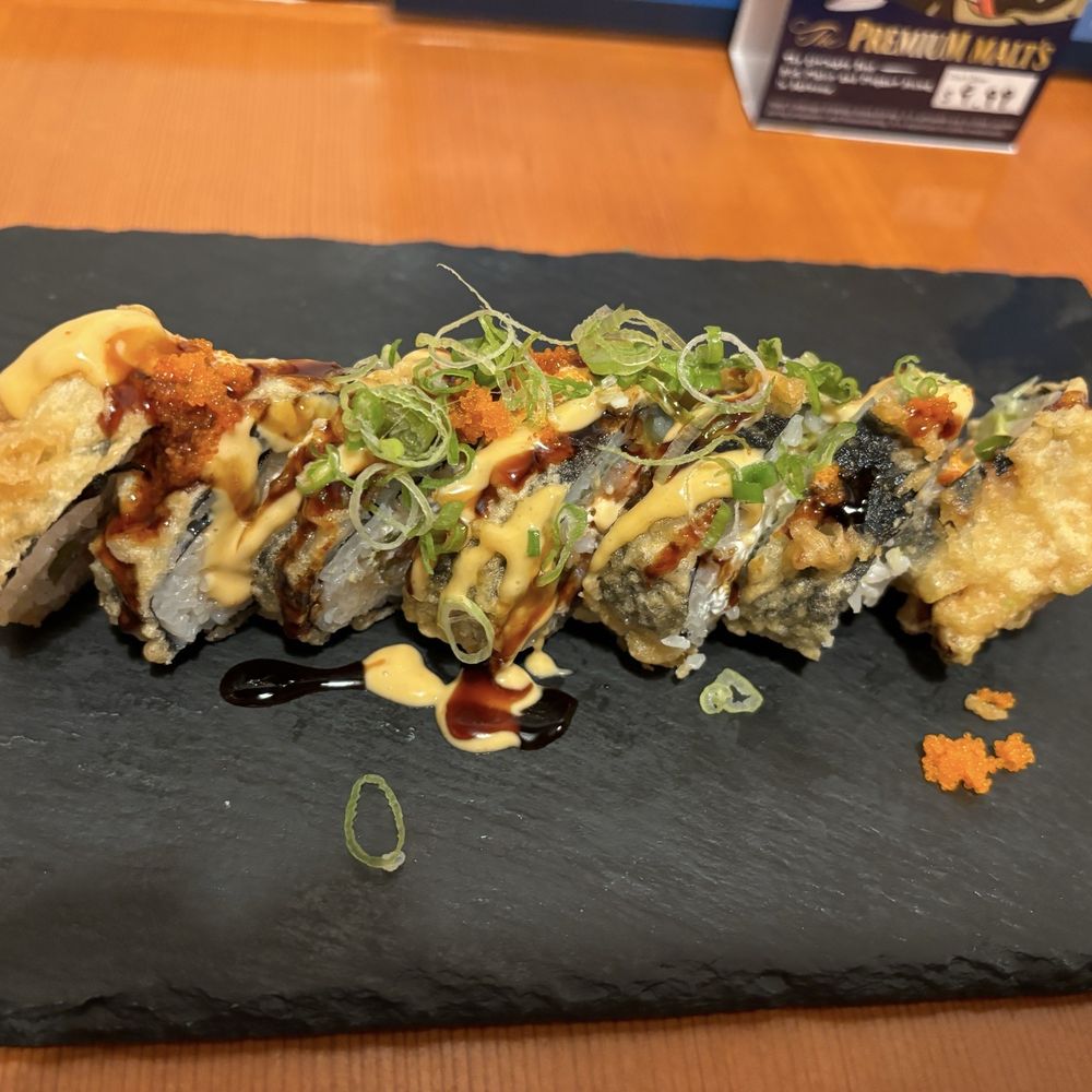DAI Sushi - One of the wild rolls with cream cheese and deep fried! - Japanese Near Me - Westminster, California