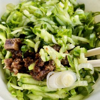 Corner Beef Noodle House - 4/4/2021: minced pork noodle (zha jiang mian). Sorry it's not a very presentable pic with the veggie toppings covering the meat sauce lol - Taiwanese Near Me - El Monte, California Corner Beef Noodle House - 4/4/2021: minced pork noodle (zha jiang mian). Sorry it's not a very presentable pic with the veggie toppings covering the meat sauce lol - Taiwanese Near Me - El Monte, California