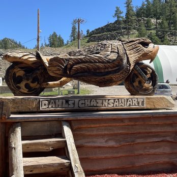 Dahl's Chainsaw Art - Ripleys believe it or not Harley eagle - Arts & Crafts Near Me - Keystone, South Dakota Dahl's Chainsaw Art - Ripleys believe it or not Harley eagle - Arts & Crafts Near Me - Keystone, South Dakota