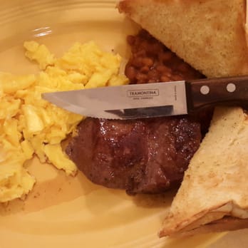 The Senator - Steak, scrambled eggs, beans and toast. Basically an English breakfast - Breakfast & Brunch Near Me - Toronto, Ontario