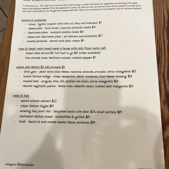 Decker Kitchen - Menu~2/24/2019 - New American Near Me - Agoura Hills, California
