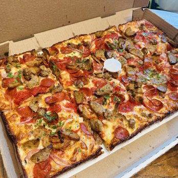 Prime Pizza - Sicilian meat lovers! - Pizza Near Me - Valley Village, California Prime Pizza - Sicilian meat lovers! - Pizza Near Me - Valley Village, California