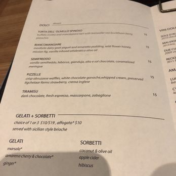 Buca Yorkville - Dessert menu! Never saw one online - Italian Near Me - Toronto, Ontario