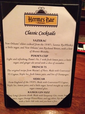 Menu photo 7 Hermes Bar New Orleans, LA Menu photo 7 Hermes Bar New Orleans, LA